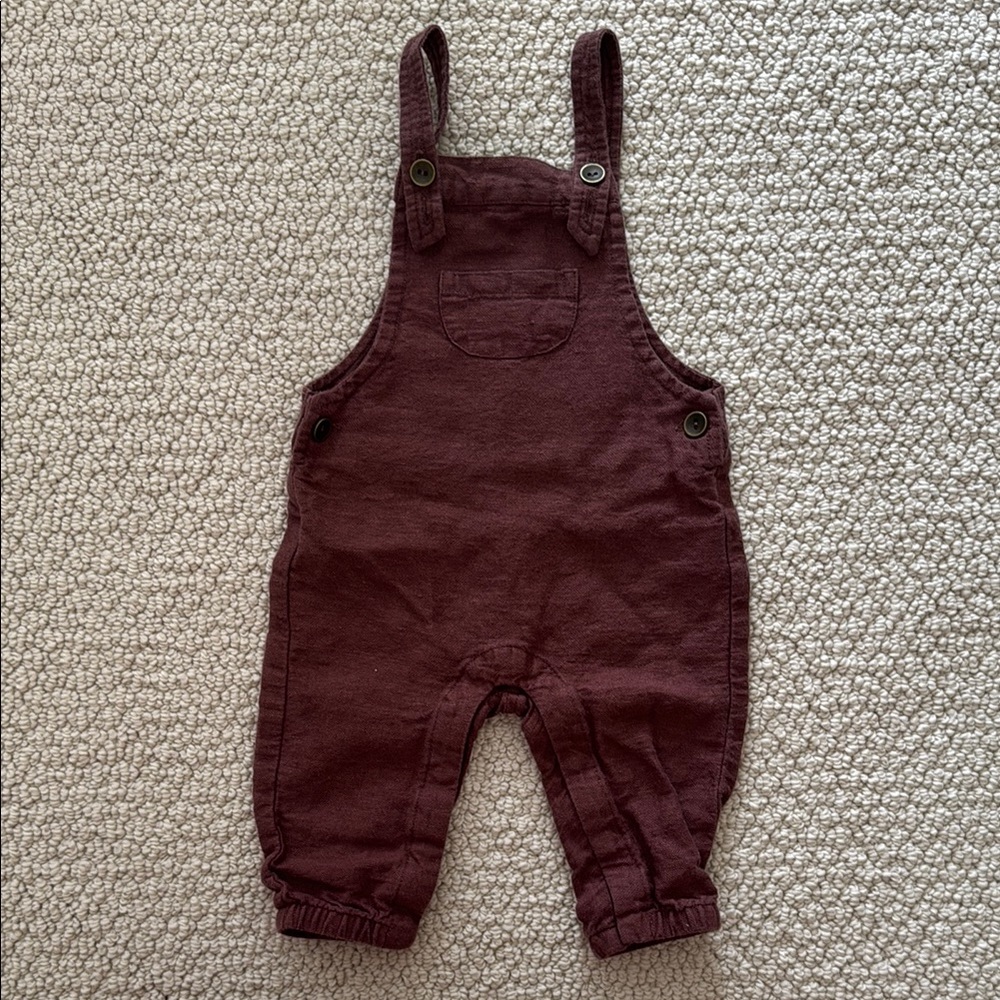 Rylee + Cru Maroon Kids Overalls
